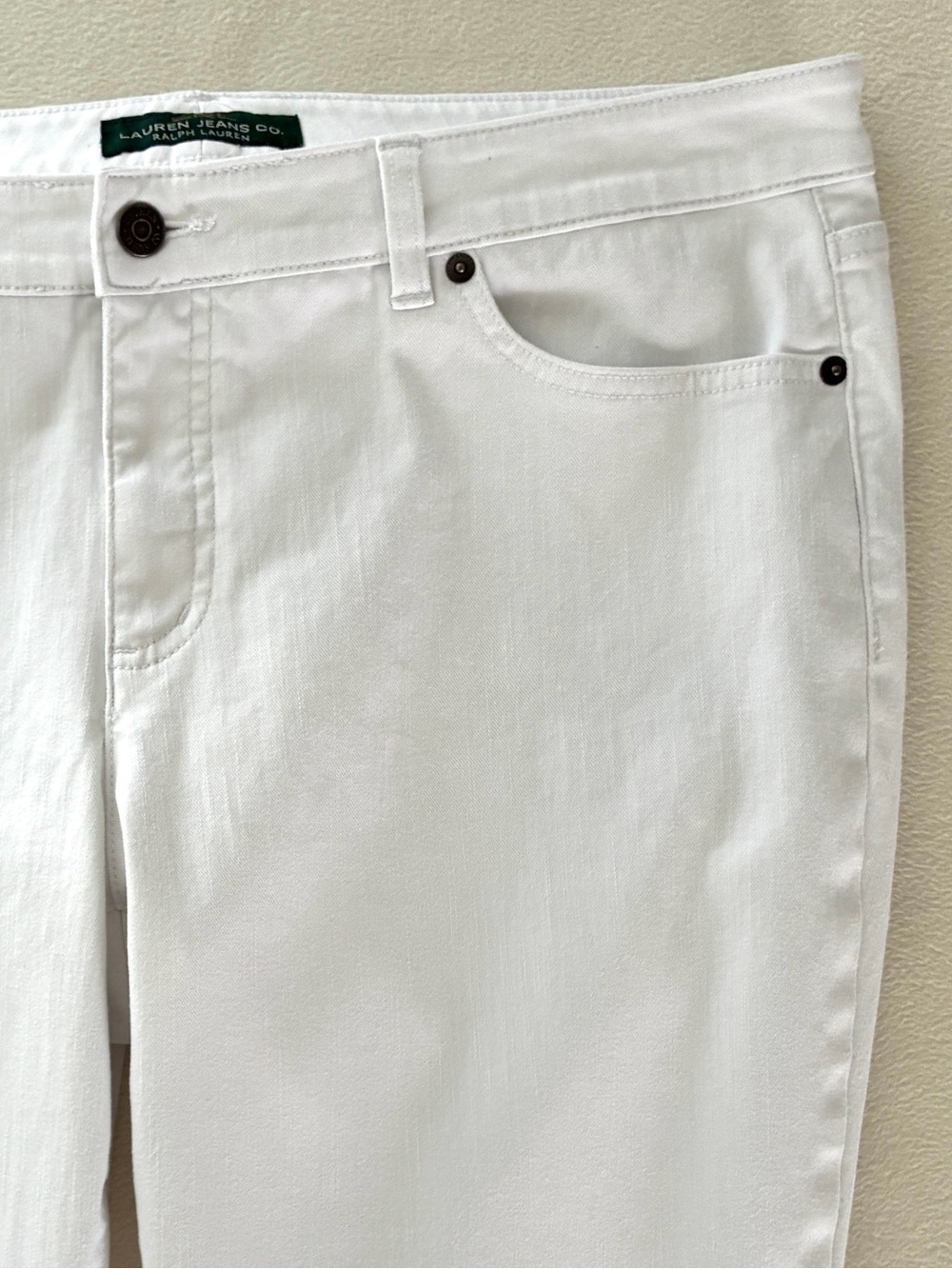 Lauren Ralph Lauren Jeans Women 16W White Classic Straight Leg Stretch Denim - Picture 6 of 15